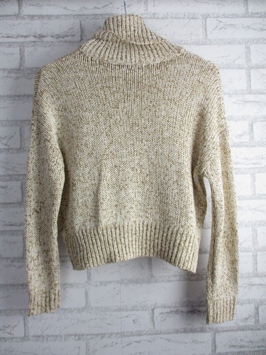 Sheike women's turtleneck pullover sweater beige XS chunky knit long sleeve - Picture 7 of 9