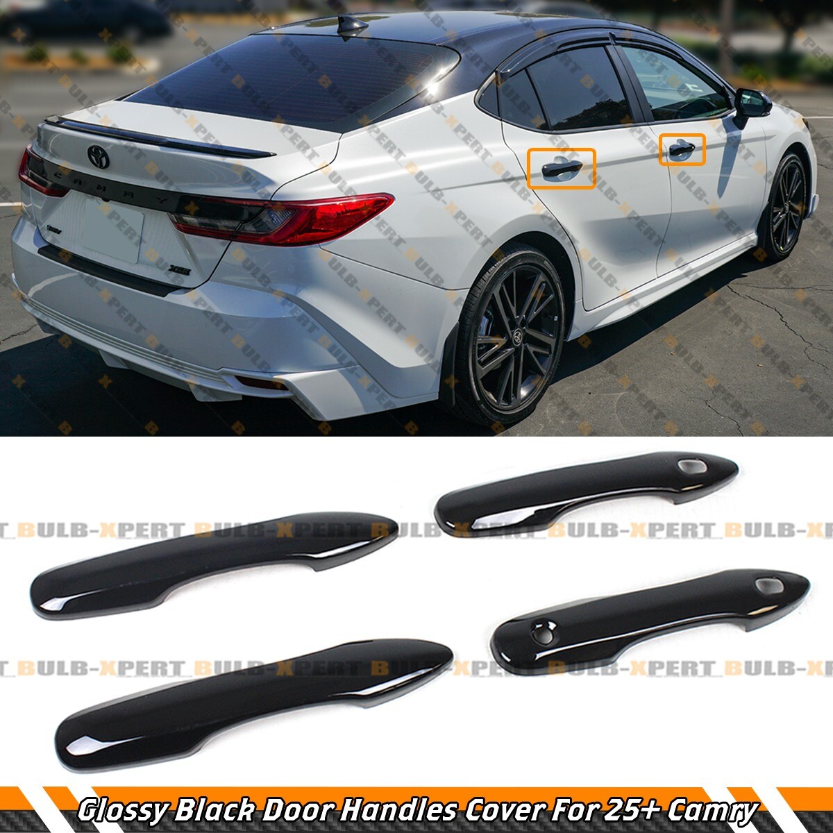 For 25-26 Toyota Camry LE XLE SE XSE Gloss Black Door Handle Cover
