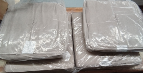 Outdoor Lounge Chair Cushions 22" x 24" 4-Piece Deep Seating Beige