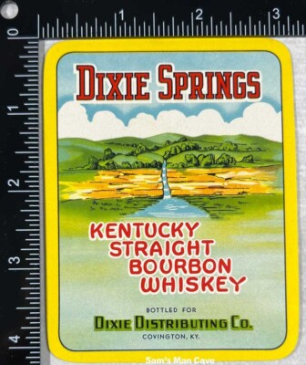 Dixie Springs Kentucky Straight Bourbon Whiskey Label - KENTUCKY
