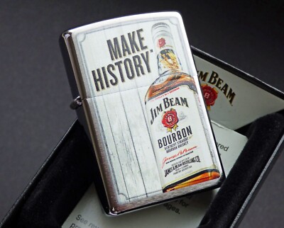 Zippo Lighter   Jim Beam Make History   60000873   Neu New   A649