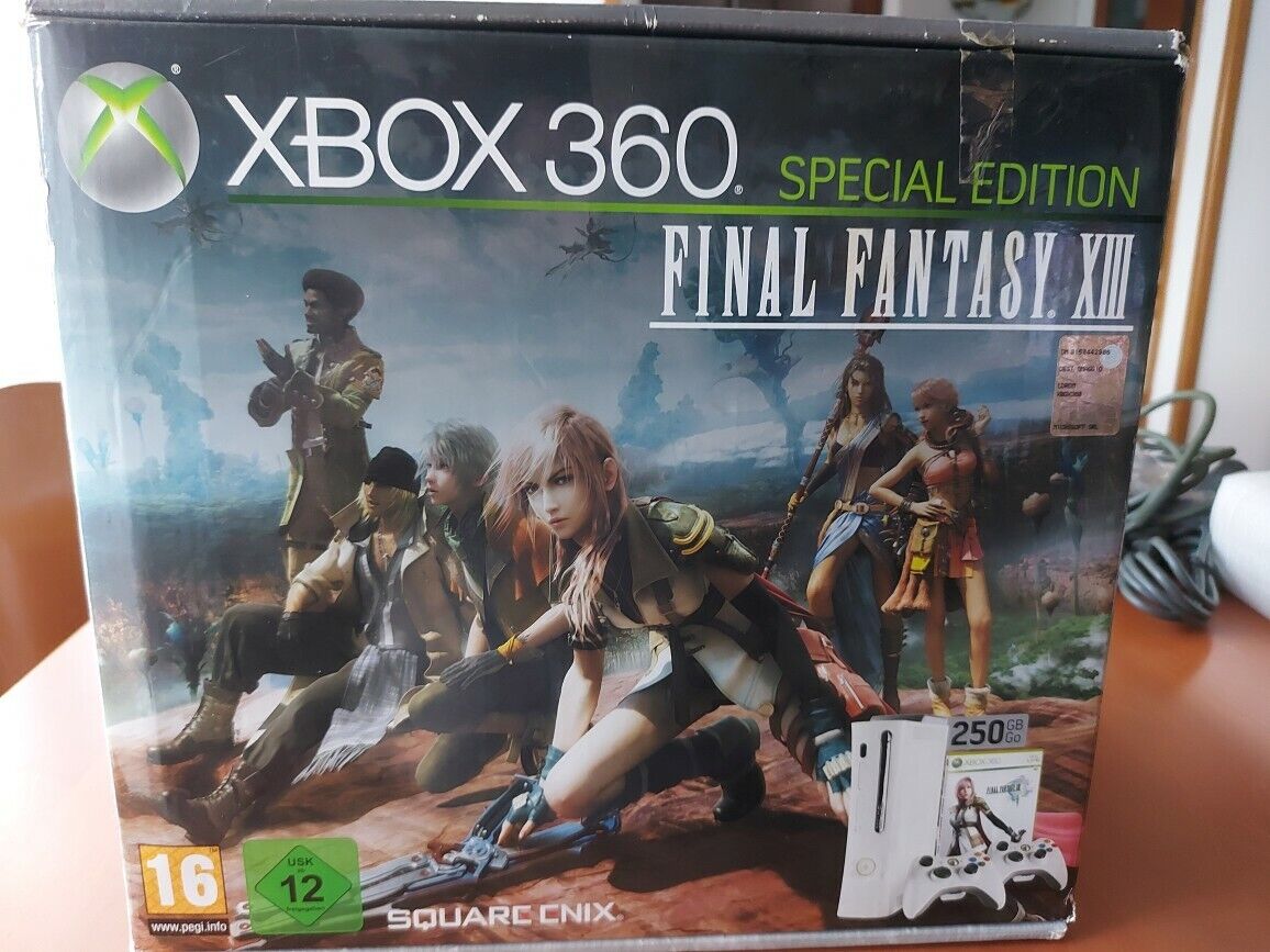 Xbox 360 250GB HD -special Edition Final Fantasy XIII FF13 BIANCA RARE