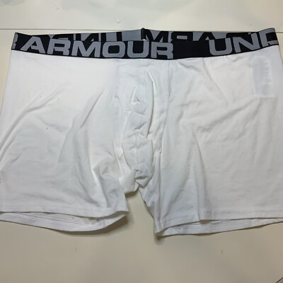 NWOT Mens Under Armor Boxer Briefs White 4XL