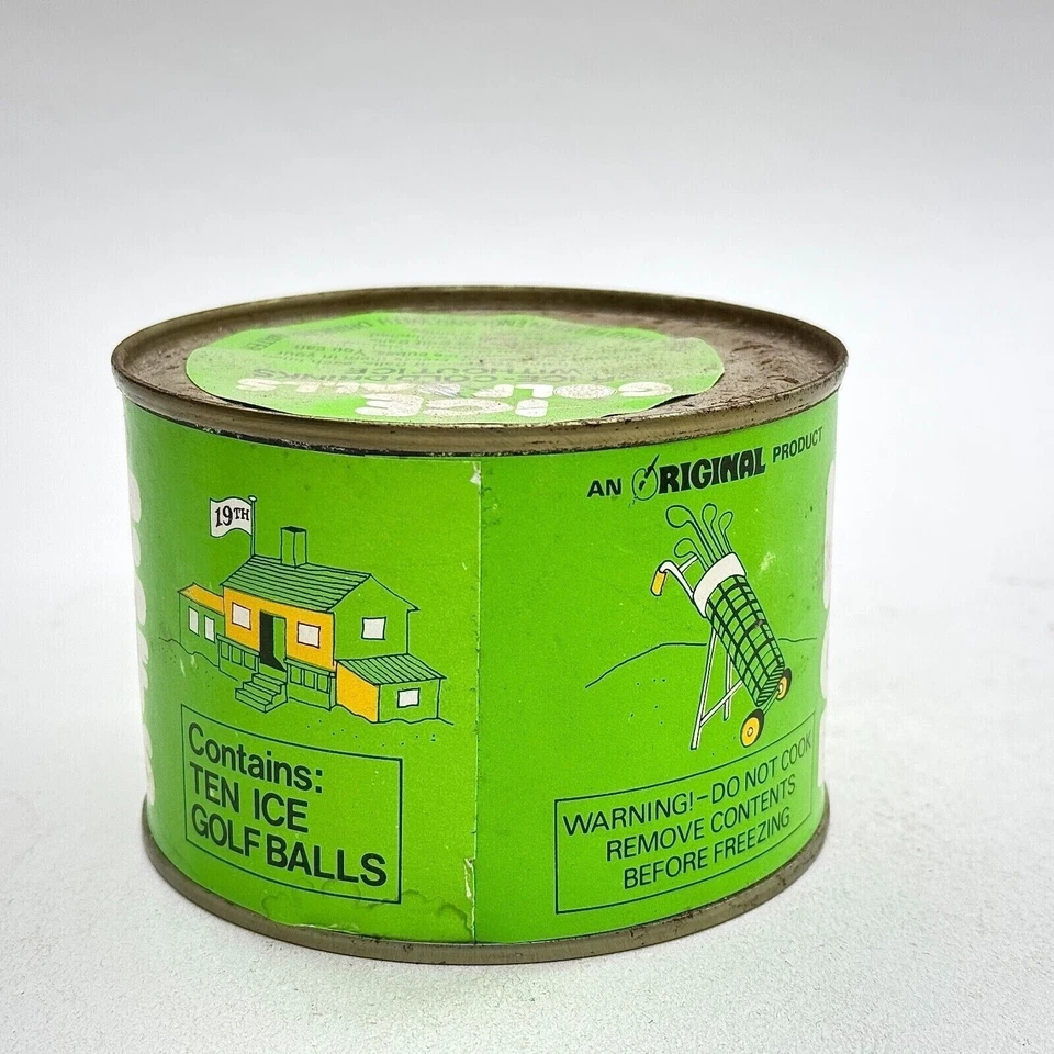VINTAGE CANNED ICE GOLF BALLS NOVELTY DRINK CHILLER FUNNY GOLF GIFT BARWARE - Image 3 of 4