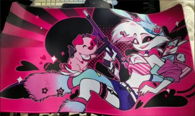 Hazbin Hotel Alastor Angel Dust Game Desk Mouse Mat Mouse Pad Mat