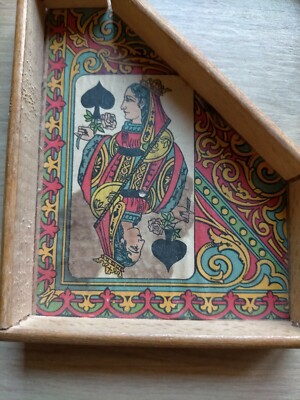 29 ⚜ Ancien Jeu De Société Jeu du Nain Jaune - Boîte en Bois avec