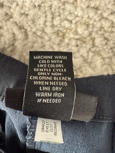 Pantalone Lane Bryant taglie forti 22 elasticizzato piatto davanti blu navy bottoni zip tasca - Foto 12 di 13