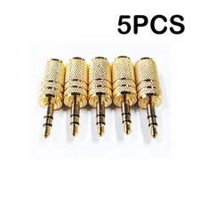 5x 3.5mm Stereo TRS Male Plug to 3.5mm Mono TS Female Jack Audio Adapter