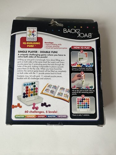 Back-2-Back Games Ages 7+ Award Winning Game 60 Challenges Smart Games Toys - Picture 17 of 17