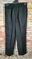 BNWT Boys Sz 12 LW Reid Brand Black Elastic Waist Cargo Side Pocket School Pants