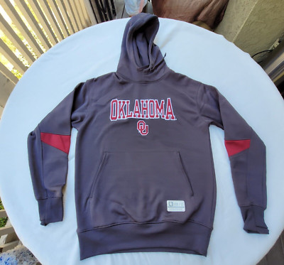 Oklahoma University OU Majestic Section 101 Men s Small Grey Hoodie