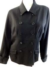 Classiques Black Wool Double Breasted Blazer Size Xl