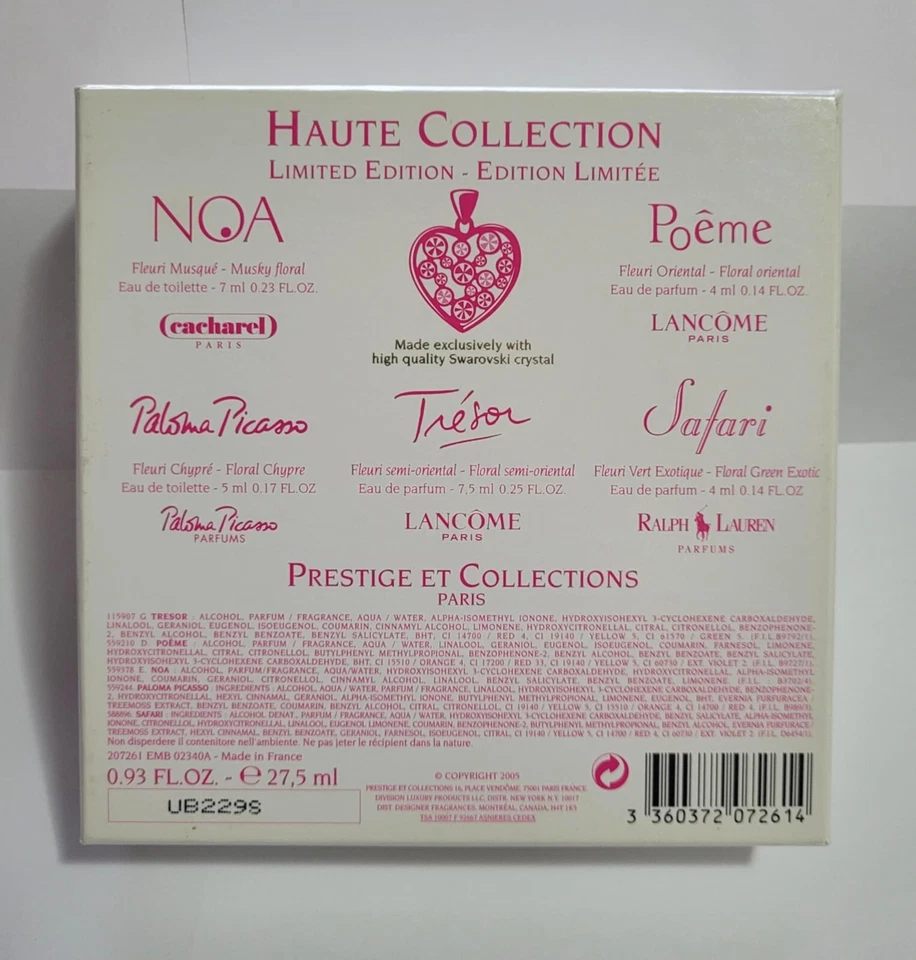 RARO, VINTAGE, ANTIGUO Alta Colección Edición Limitada Mini Perfume Set 5 Foto 3 de 3