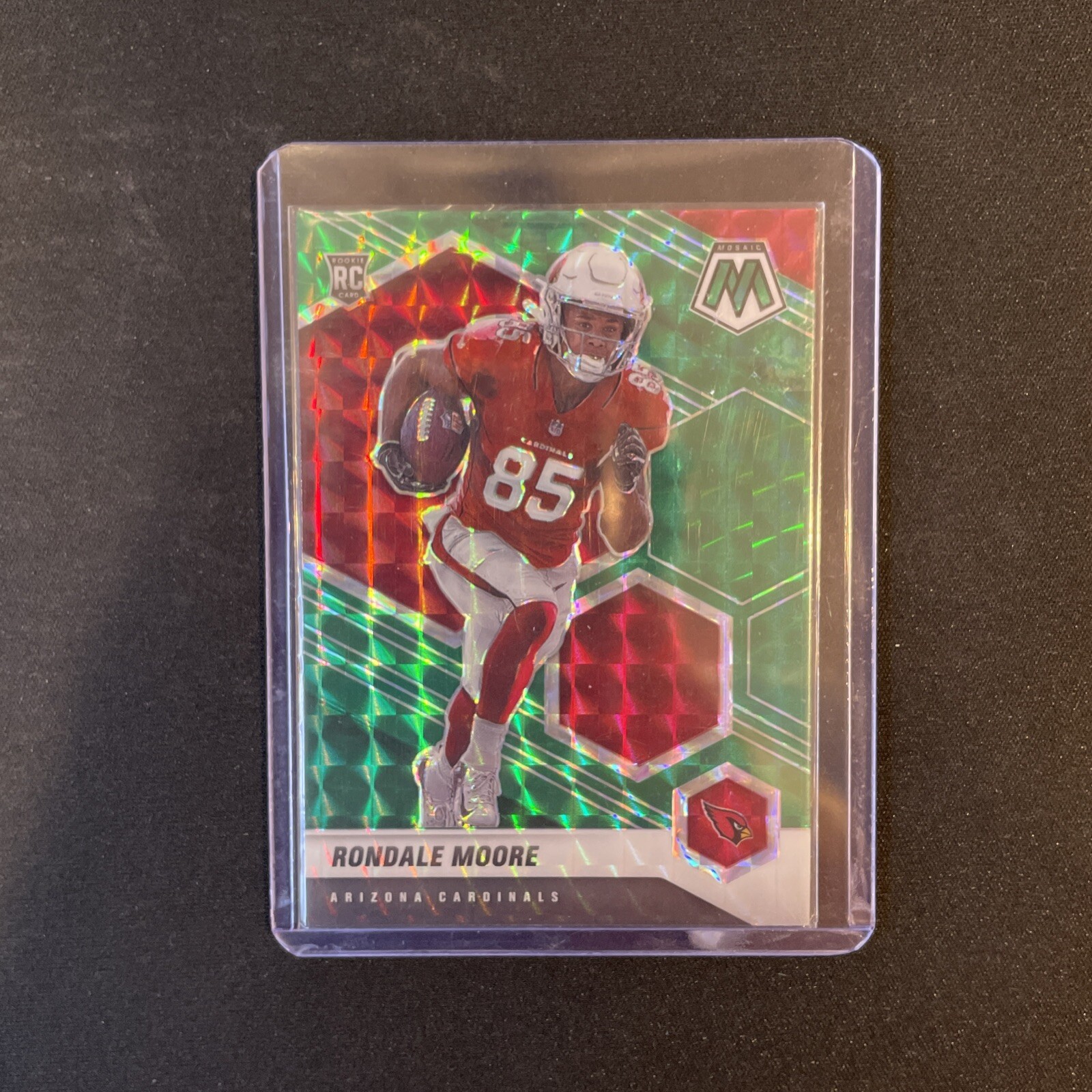 2021 Panini Mosaic Rondale Moore RC Green Prizm #317 Arizona Cardinals