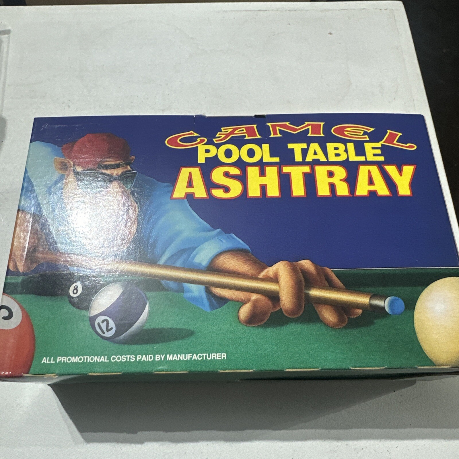 Vintage 1992 Cigarette Smokin Joe Camel Lights Pool Table Ashtray Mint