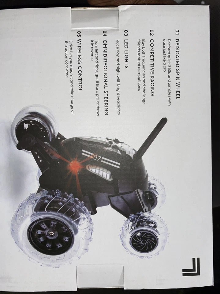 BLUE or BLACK SHARPER IMAGE Thunder Tumbler Toy RC Kids Car - Image 3 of 4