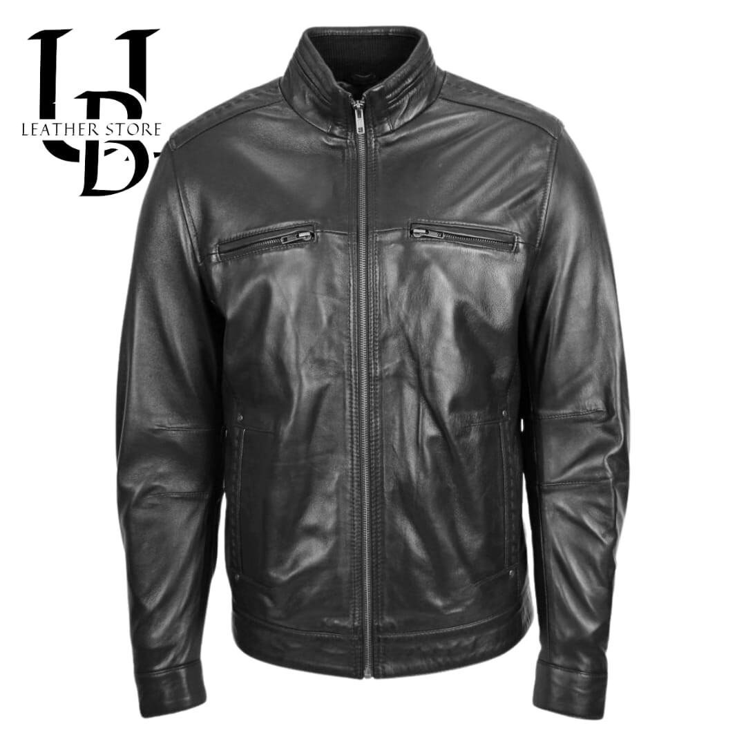 LEATHER JACKET FOR MENS STANDING COLLAR LEATHER JACKET LEATHER JACKET FOR MENS STANDING COLLAR LEATHER JACKET