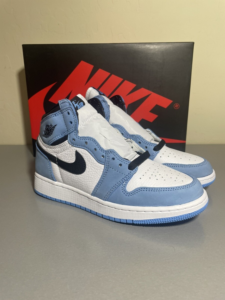 Nike Air Jordan Retro 1 High University Blue UNC - Size 5Y