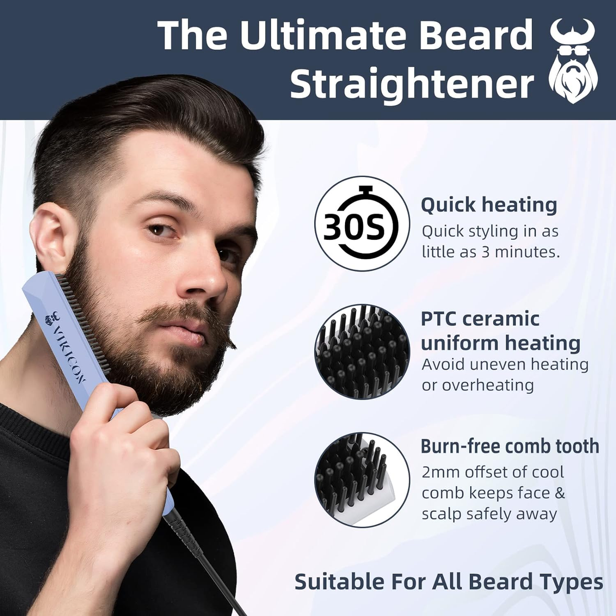 Hair Brush The Beard Struggle Heated Comb Electric Beard Brush
