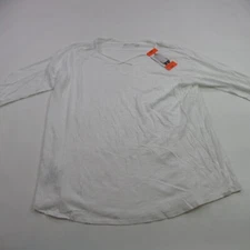 Eddie Bauer Shirt Womens 2XL White Swoop Neck Lightweight 3/4 Sleeves