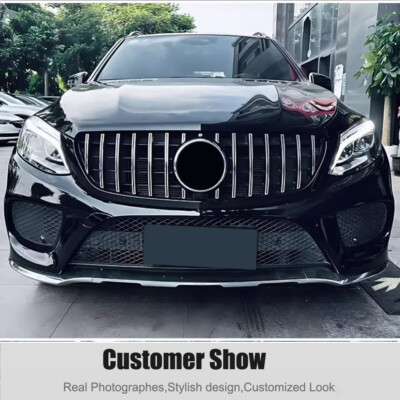 For Benz W166 GLE350 GLE400 GLE43 GLE63 Front Grille Grill Silver