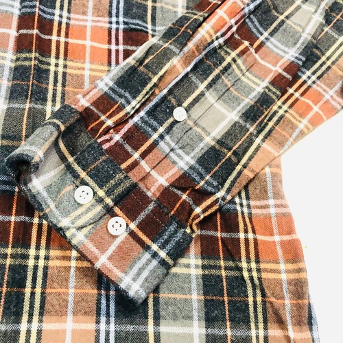 Next Signature Orange Check Brushed Cotton Flannel Casual Shirt Size XXL - Picture 7 of 16