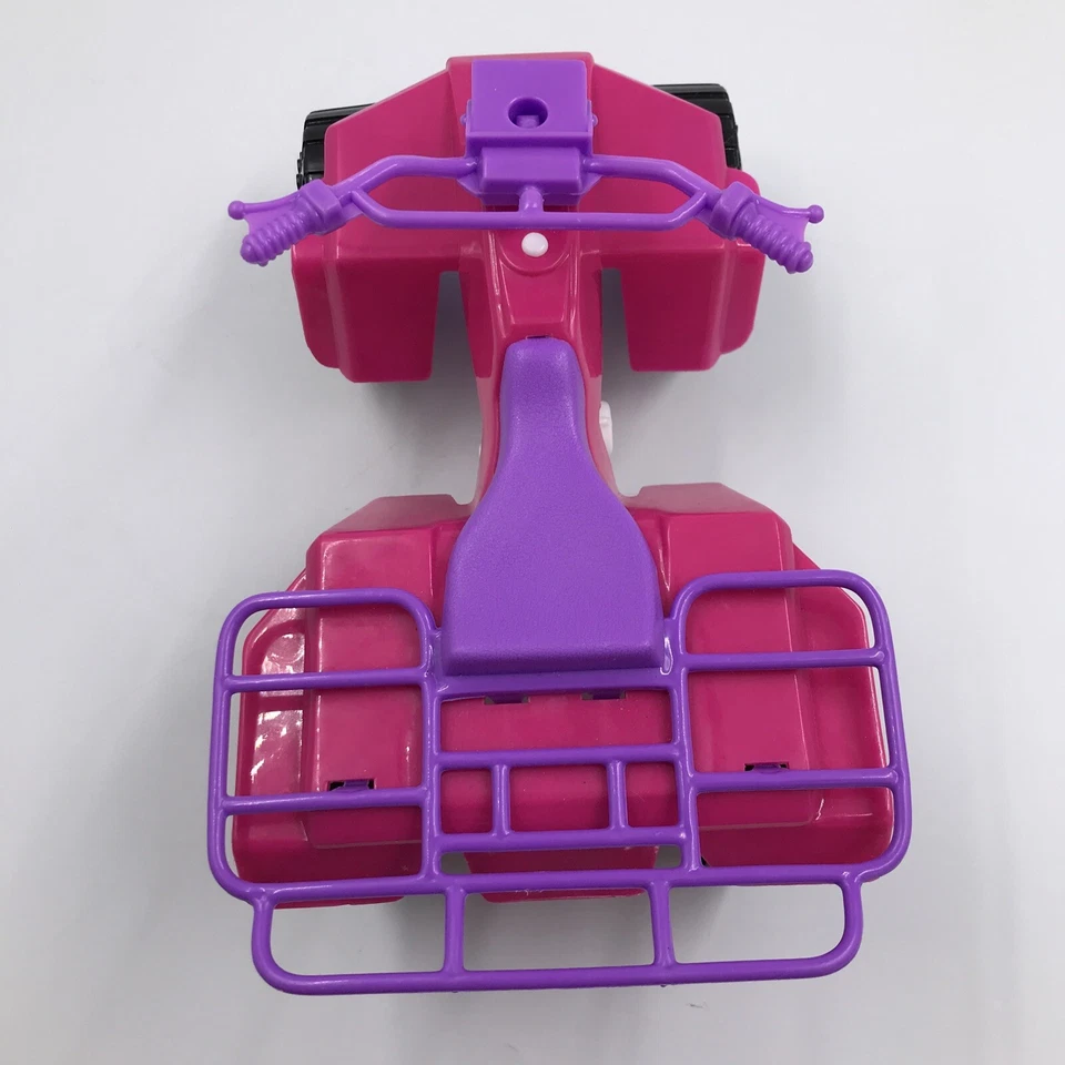 Vehículo de juguete ATV cuádruple tamaño muñeca rosa 10 3/4 x 6 1/4 x 5 1/2 pulgadas hecho en EE. UU. Foto 4 de 4