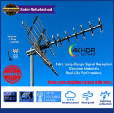 HDTV Outdoor Amplified TV Antenna Master Version Digital HD 1080P 4K VHF UHF FM