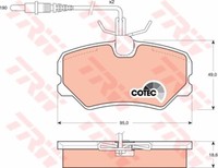 Bremsbelagsatz Scheibenbremse Trw GDB793 Vorne FüR Peugeot 405 1 15B Break 15E 2