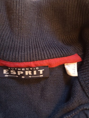 ESPRIT Blue Sweater solid size L Cotton men - Picture 5 of 6