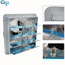 16 Inch Shutter Exhaust Fan Aluminum High Speed Wall Mounted Greenhouse Garage