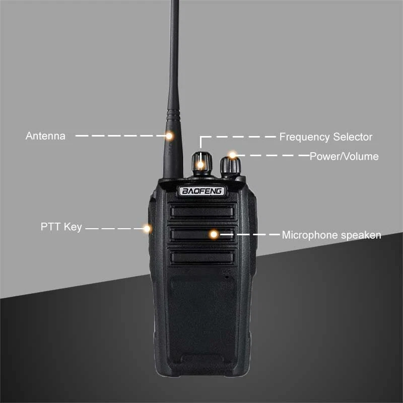 Baofeng UV-6 Walkie Talkie 8w 128 Channel UHF VHF Dual Band Two Way Radio - Image 3 of 4