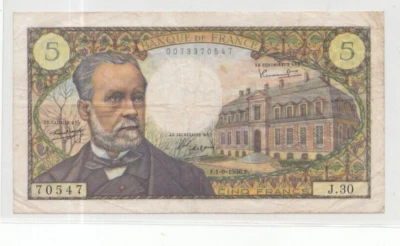 Français Billet de 5 Francs Pasteur F.1-9-1966.F. - Photo 1/2