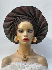 Aso-Oke African Headtie Auto Gele, Headgear.