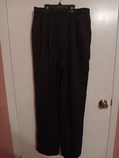 JH Collectibles 100 PURE WOOL Ivory Lined Pleated Vtg Trouser Pants Womens 12