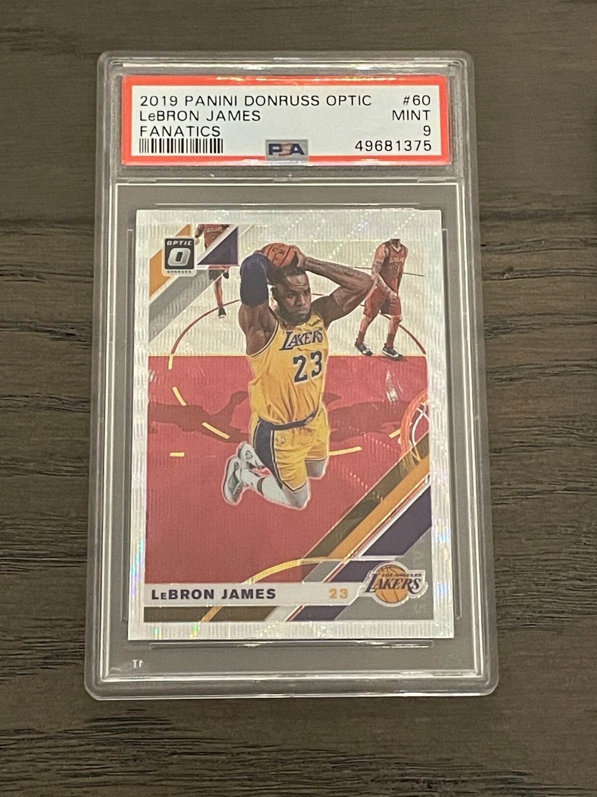 2019-20 Donruss Optic Fanatics (Silver Wave) LeBron James #60 PSA 9 Lakers
