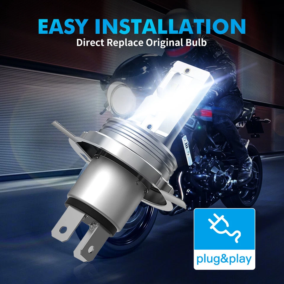 For Honda CB1000R 2011-16 CB300F 2015-18 H4 9003 Motorcycle LED Headlight Bulb - Image 3 of 4