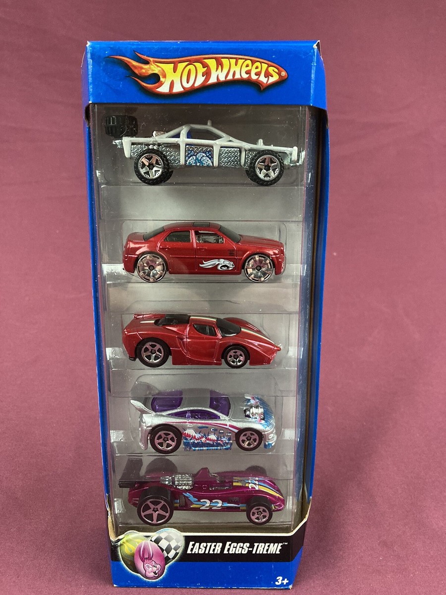 Hot Wheels 2007 5 Car Gift Set - Easter Eggs-Treme - w/Ferrari