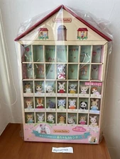 Sylvanian Families Baby Calendar Display Shelf Box & White Rabbit Doll