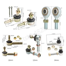 10mm 12mm 14mm Steering Tie Rod End Ball Joiner for ATV Quad Buggy GoKart Taotao
