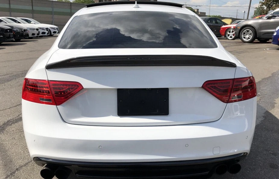 Alerón trasero de fibra de carbono real apto para Audi S5 RS5 cupé 2009-2016 EE. UU. Foto 2 de 4