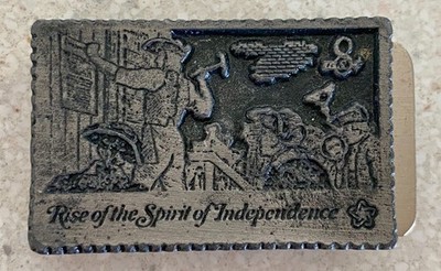Rise of the Spirit of Independence 8c US Stamp Money Clip Pewter