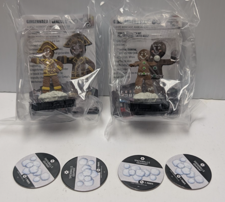HEROCLIX SNOWBALL FIGHT OP KIT GINGERBREAD MAN & GENERAL WKSF-001