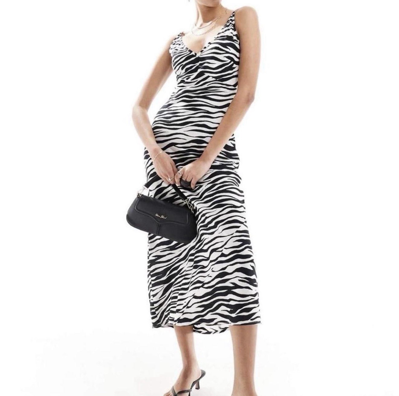 Women’s ASOS Design Zebra Print Midi Dress, Size US 0, NWOT