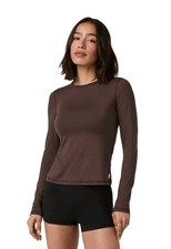 Vuori Women's Long Sleeve Lux Crew Java Medium