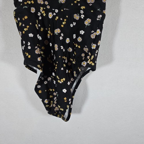 Xhilaration Womens Black Flower One Piece Bathing Suit, Size Xs New With Tags - Picture 8 of 13