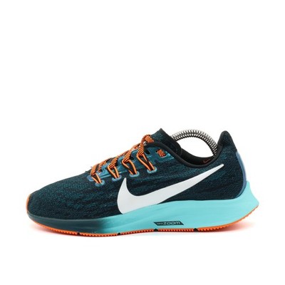 Nike Damen Pegasus 36 Schuhe türkis/schwarz/orange Low-Top Zoom Laufschuh EU