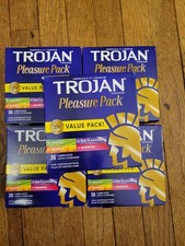 5 boxes od Trojan Lubricated Condom Pleasure Pack - 36 Count in ea exp 5/27 exp
