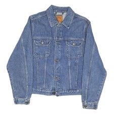 MARLBORO Mens Blue Denim Button Jacket M Woven Classic Casual Workwear