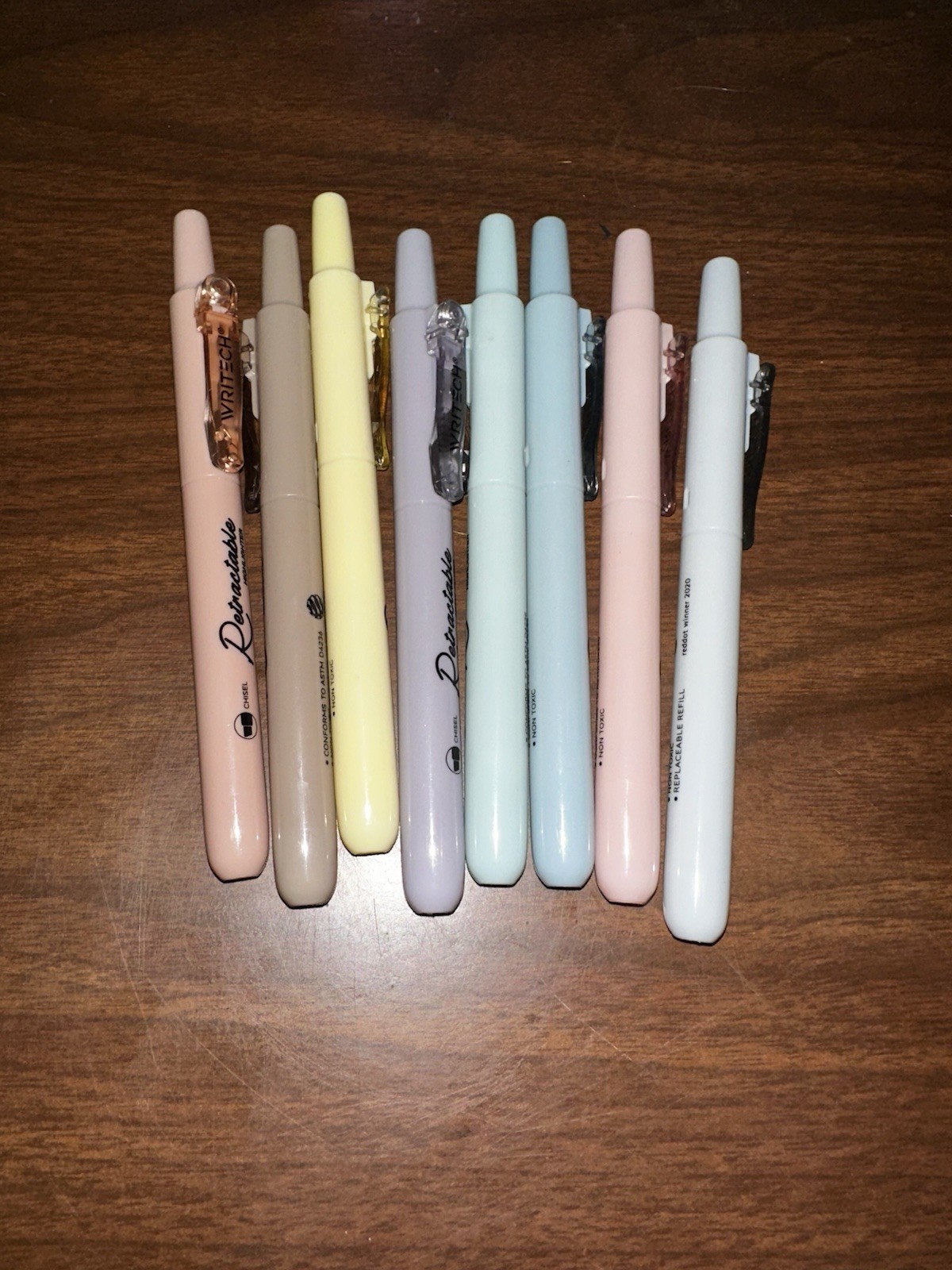 S Chisel Tip 8 Pack Assorted Colors Muted Colors